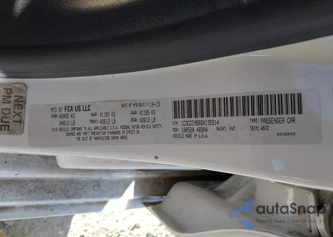 2016 Chrysler 200 Limited from USA, damaged, VIN 1C3CCCAB8GN135914